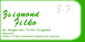 zsigmond filko business card